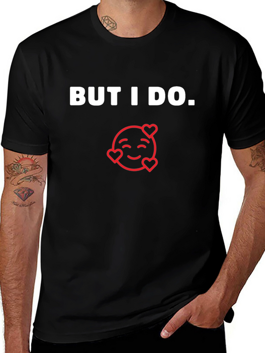 But I Do Emoji Heart Graphic Black T-Shirt