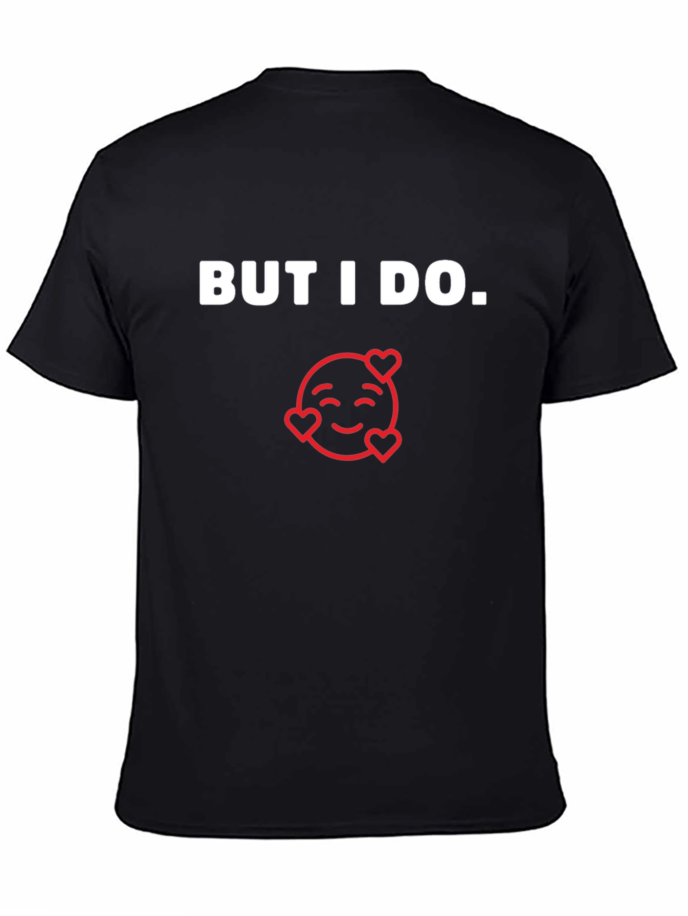 But I Do Emoji Heart Graphic Black T-Shirt