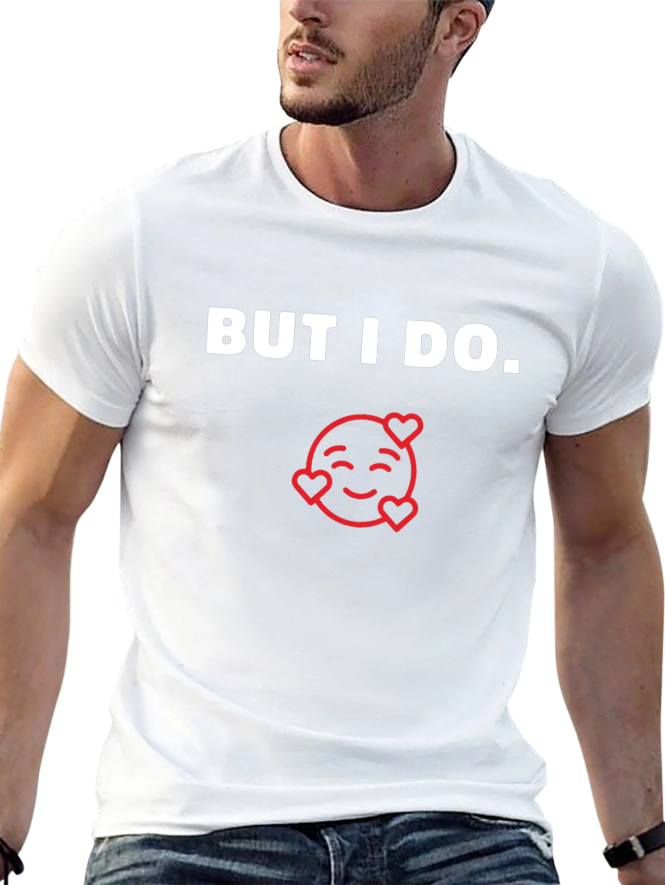 But I Do Emoji Heart Graphic Black T-Shirt