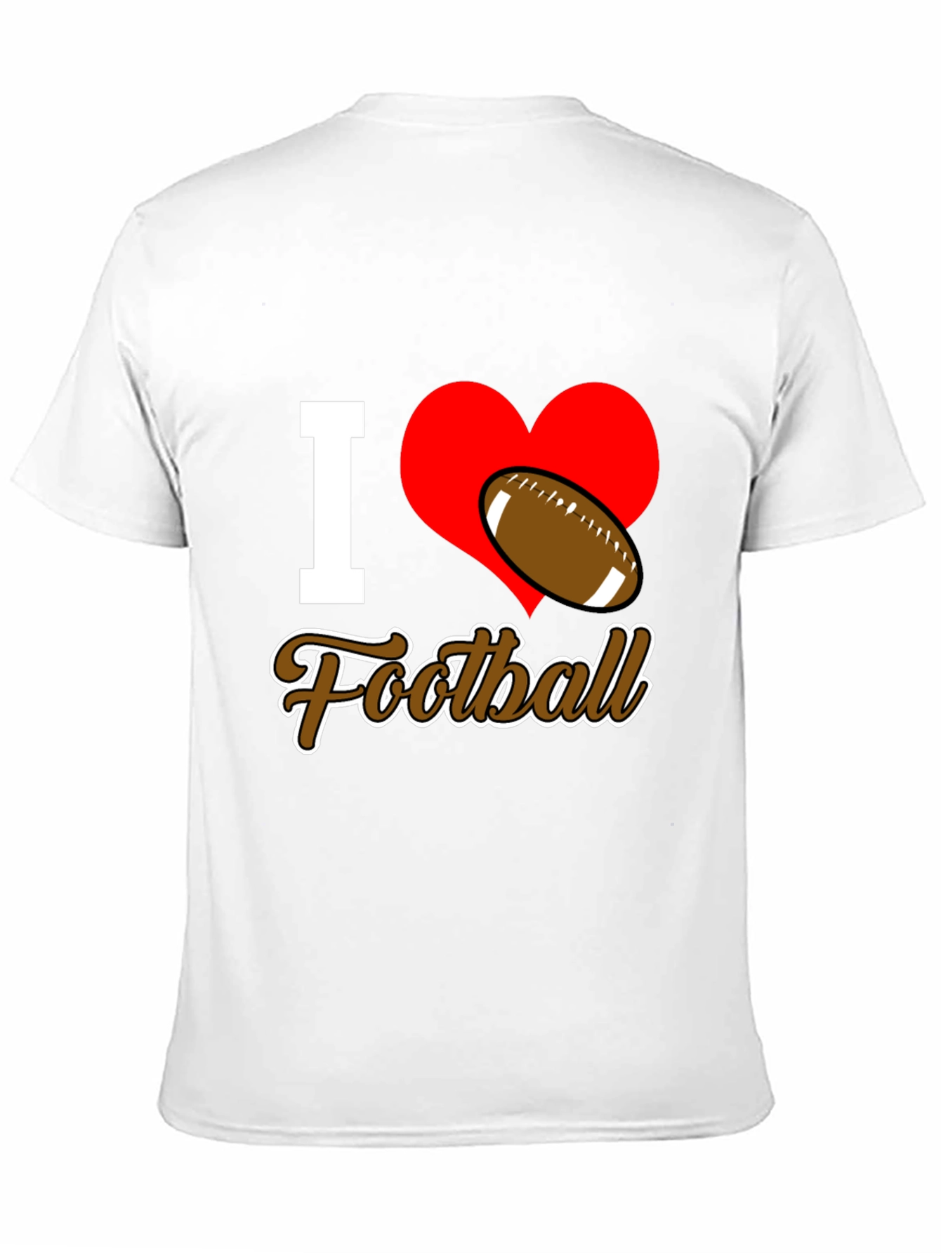 I Love Football T-Shirt - Black Graphic Tee