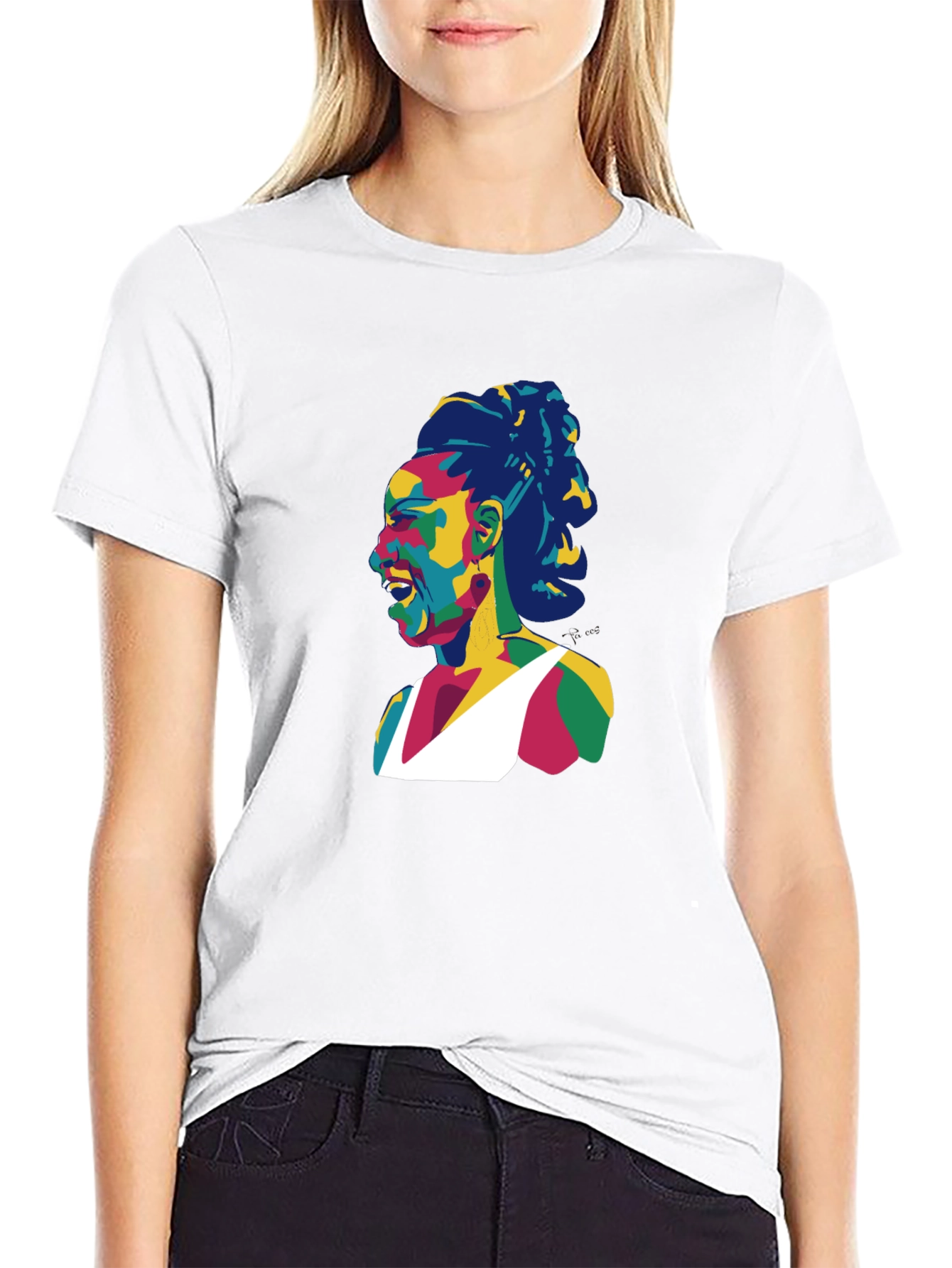 Pop Art Athlete Black T-Shirt