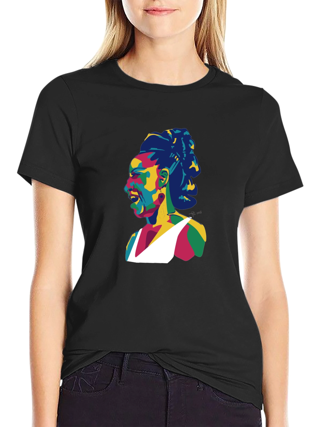 Pop Art Athlete Black T-Shirt