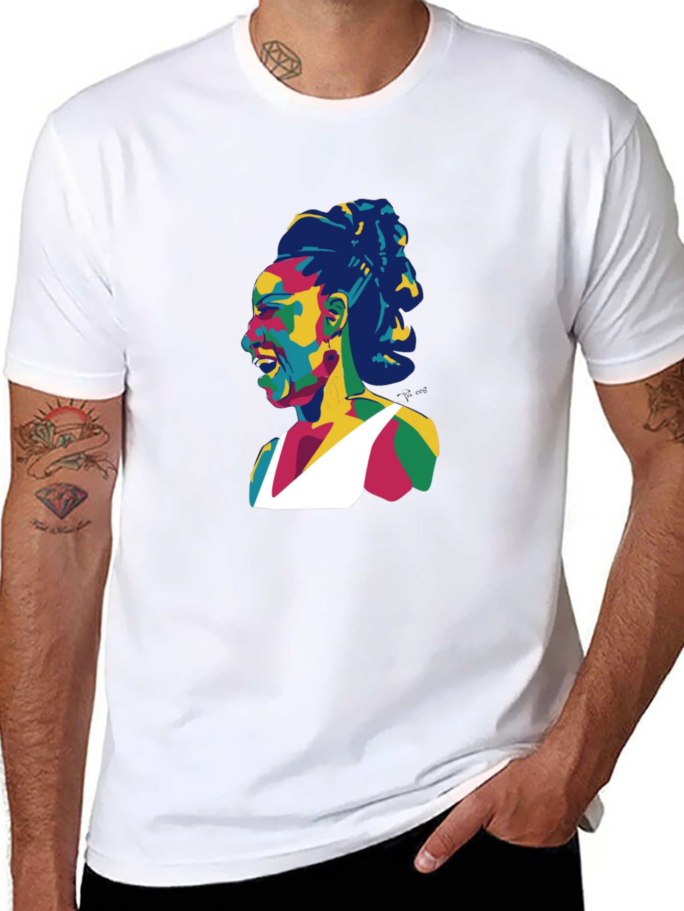 Pop Art Athlete Black T-Shirt