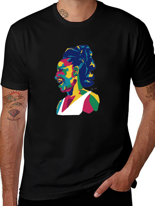 Pop Art Athlete Black T-Shirt