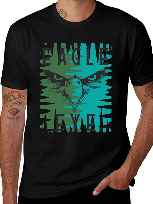 Eagle Eye Graphic Print Black T-Shirt