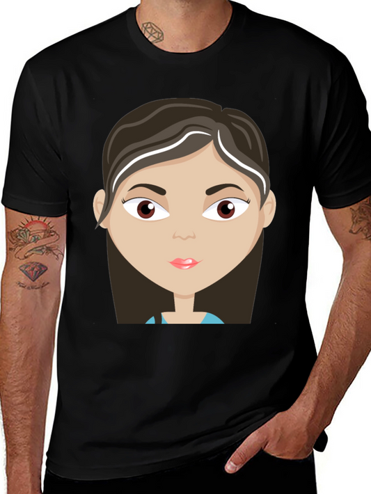 Cartoon Girl Graphic T-Shirt