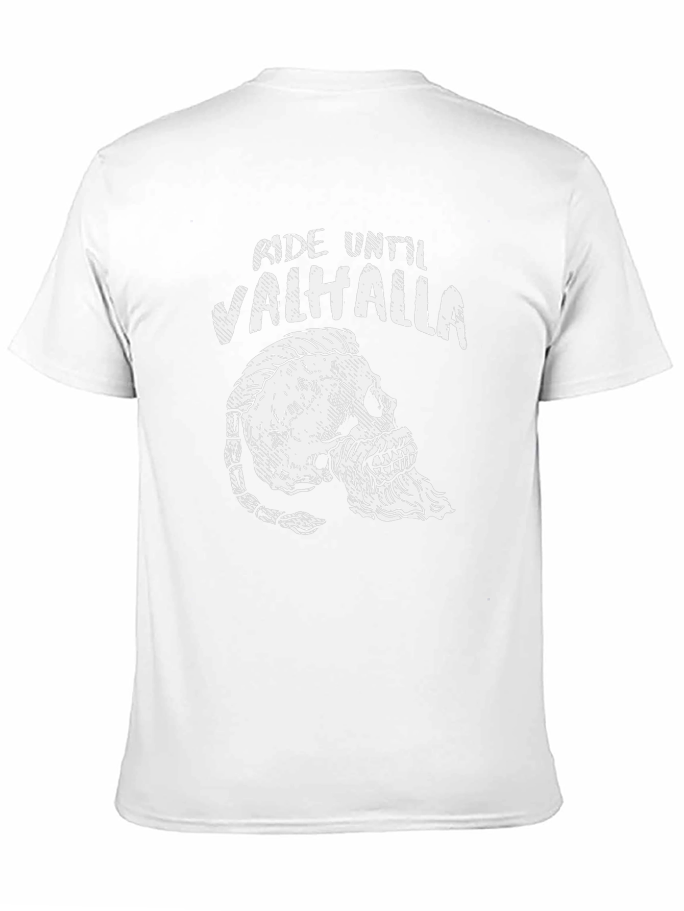 Ride Until Valhalla Viking Skull T-Shirt