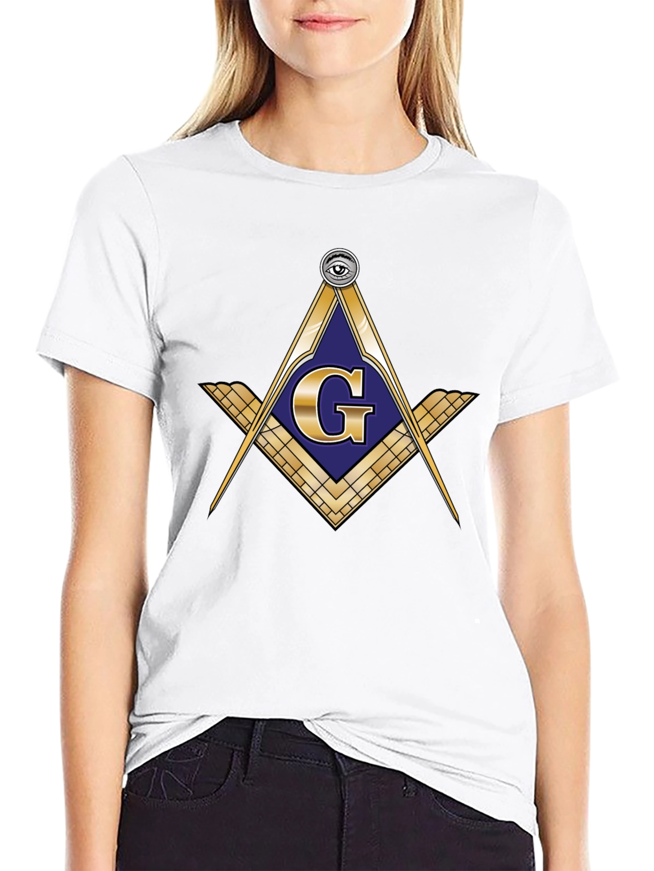 Masonic Symbol Black T-Shirt