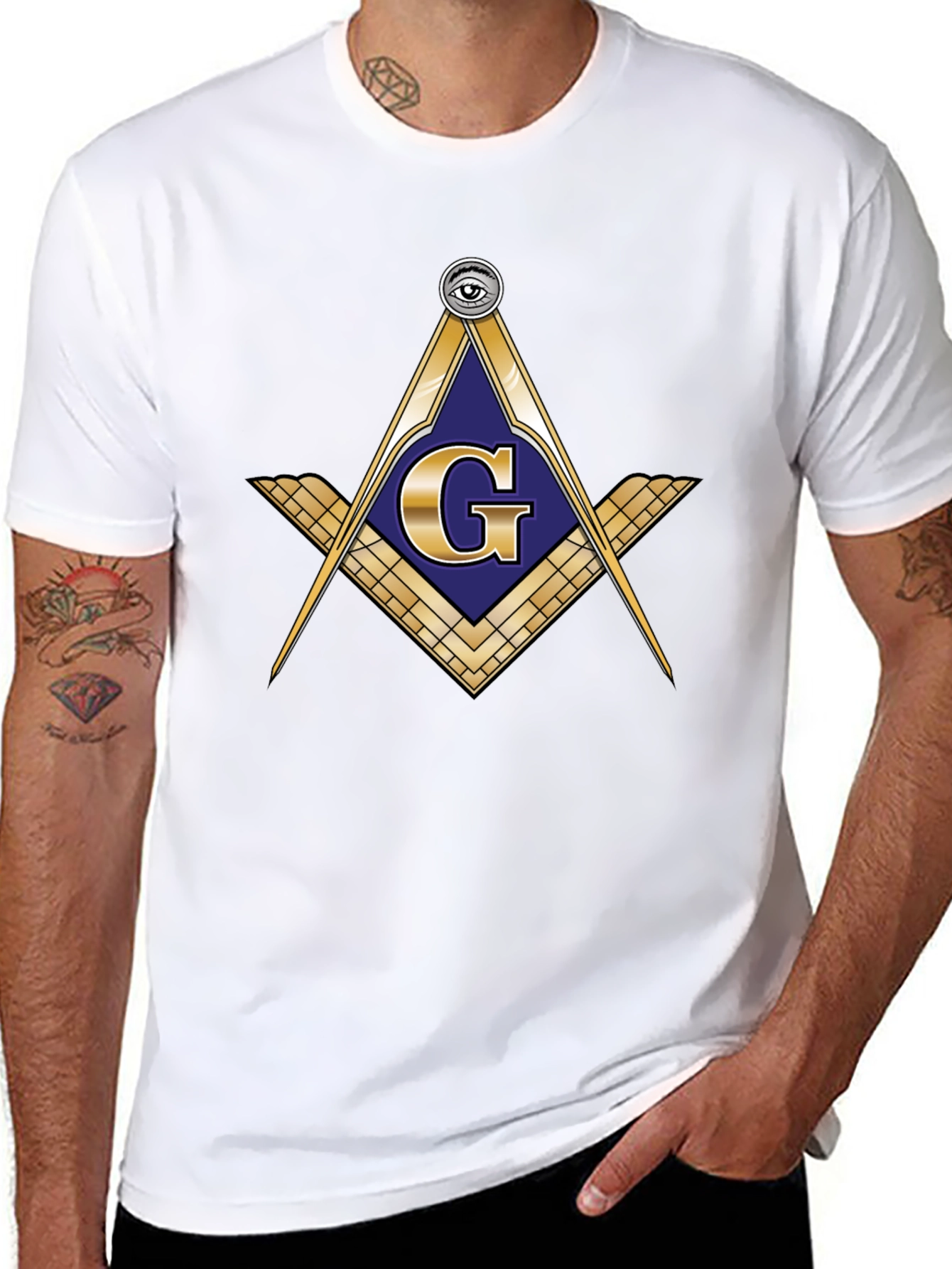 Masonic Symbol Black T-Shirt