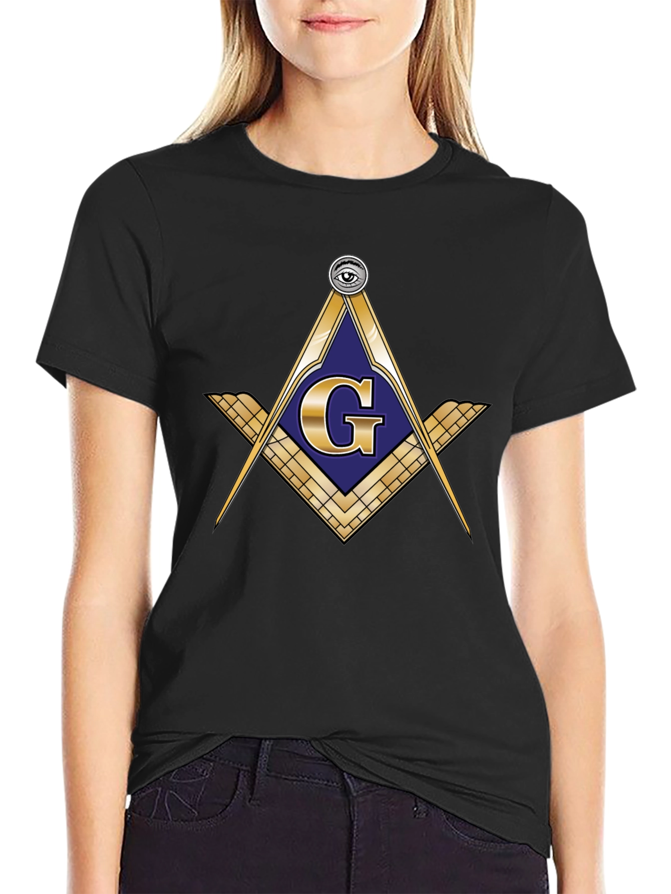 Masonic Symbol Black T-Shirt