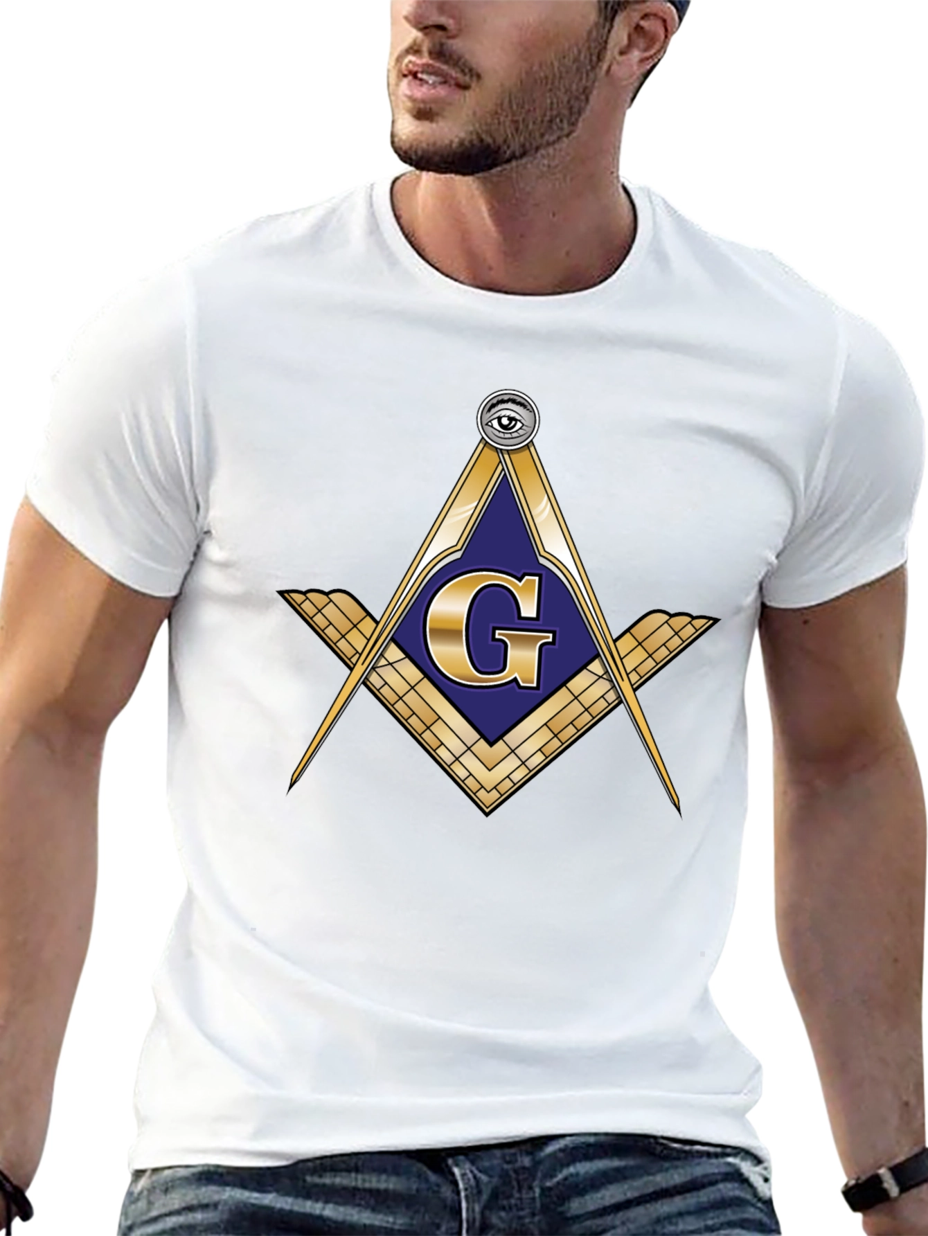 Masonic Symbol Black T-Shirt