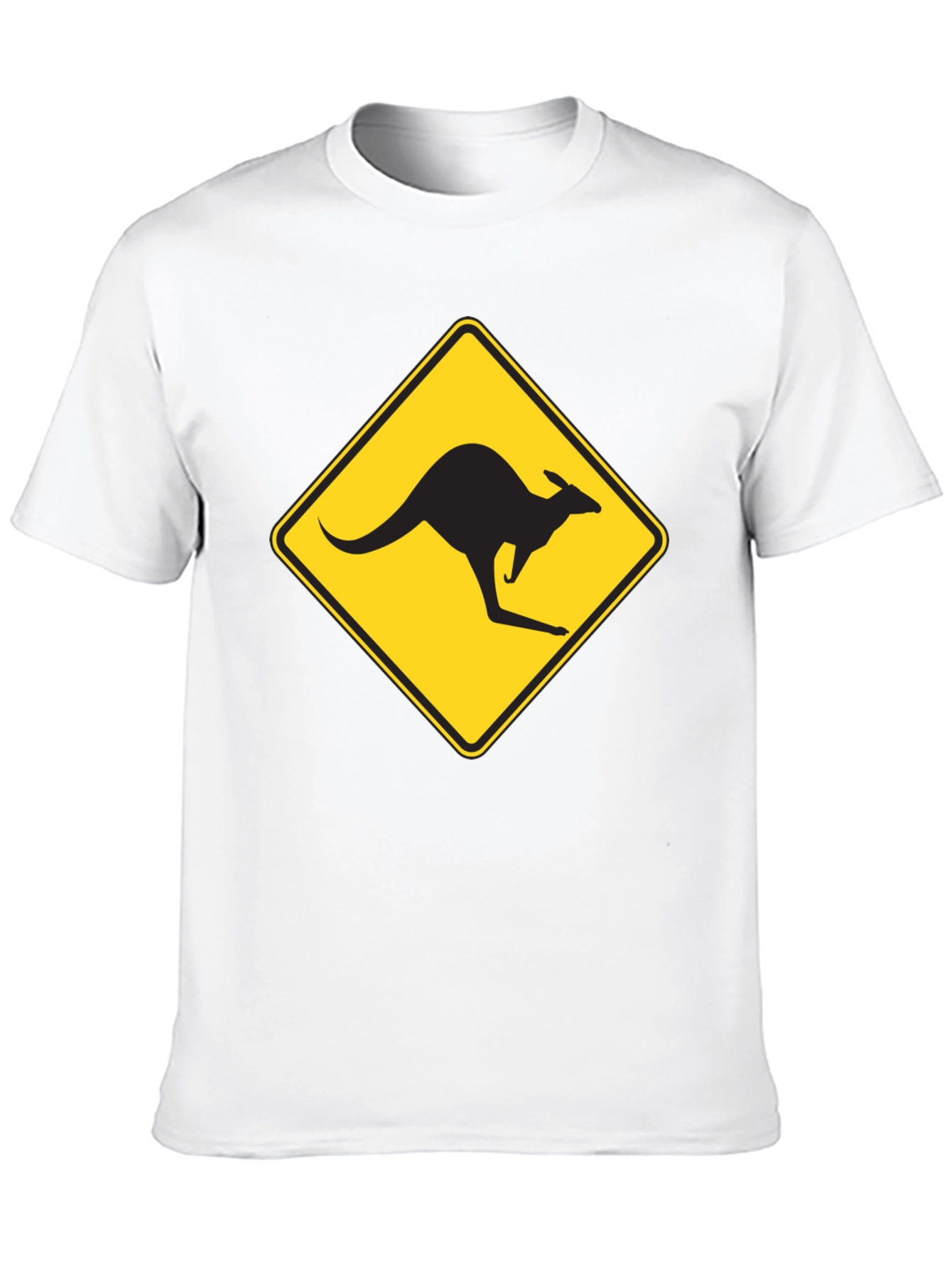 Kangaroo Crossing Black T-Shirt