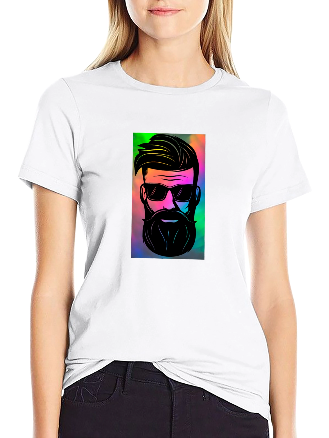 Cool Graphic Print Black T-Shirt