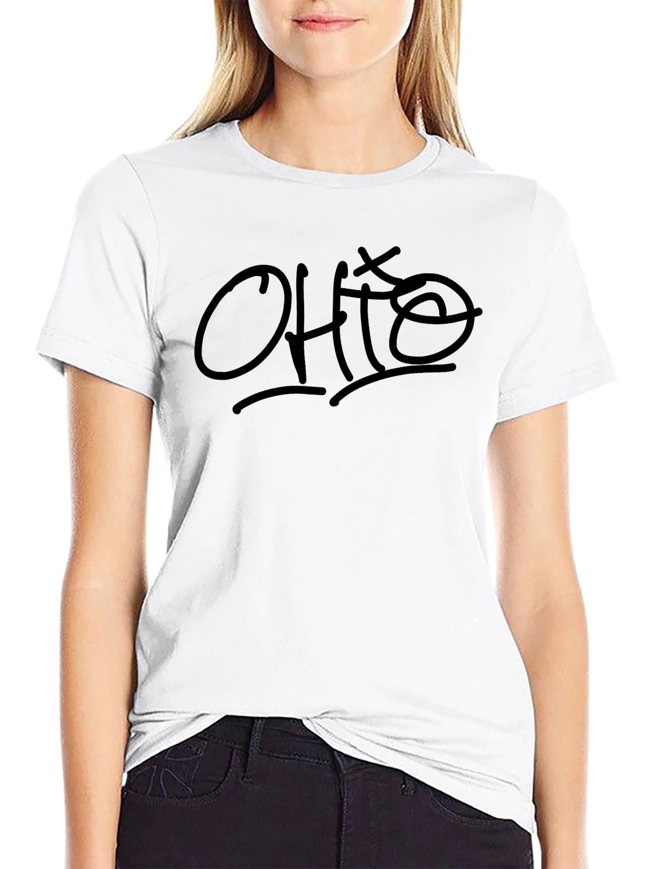 Ohio Script Black Tee - Casual Style