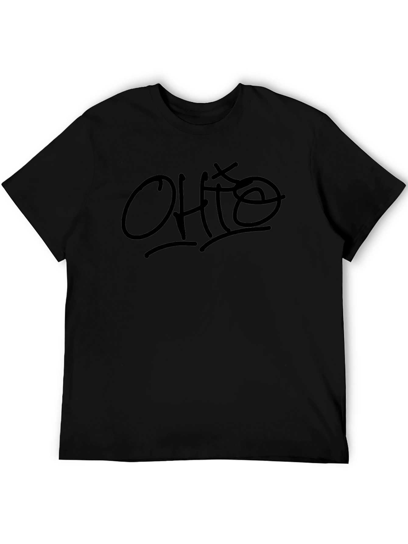 Ohio Script Black Tee - Casual Style