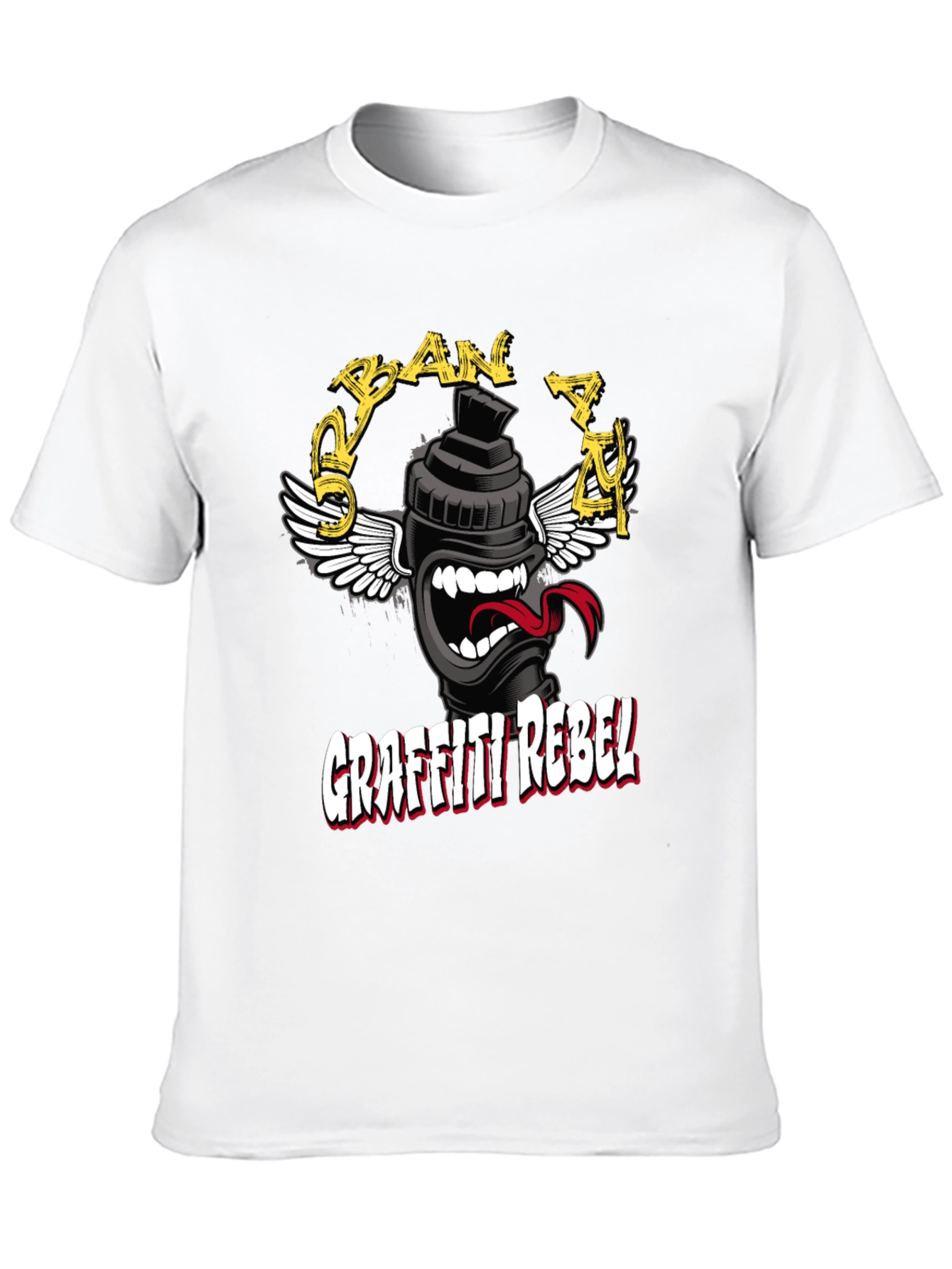 Urban Art Graffiti Rebel Black T-Shirt