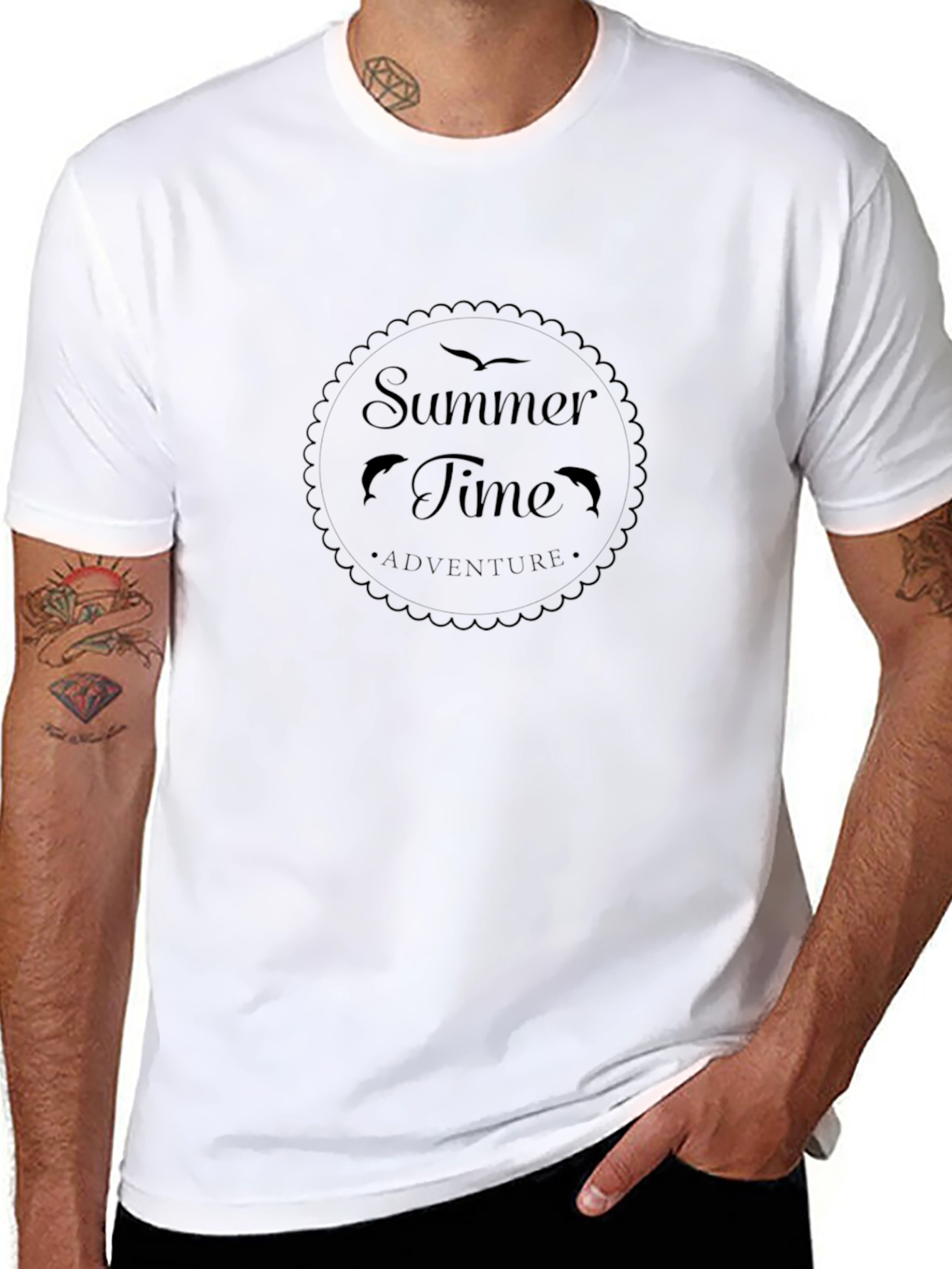 Summer Time Adventure Black T-Shirt