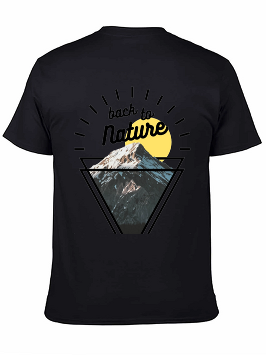 Back to Nature Mountain Graphic T-Shirt