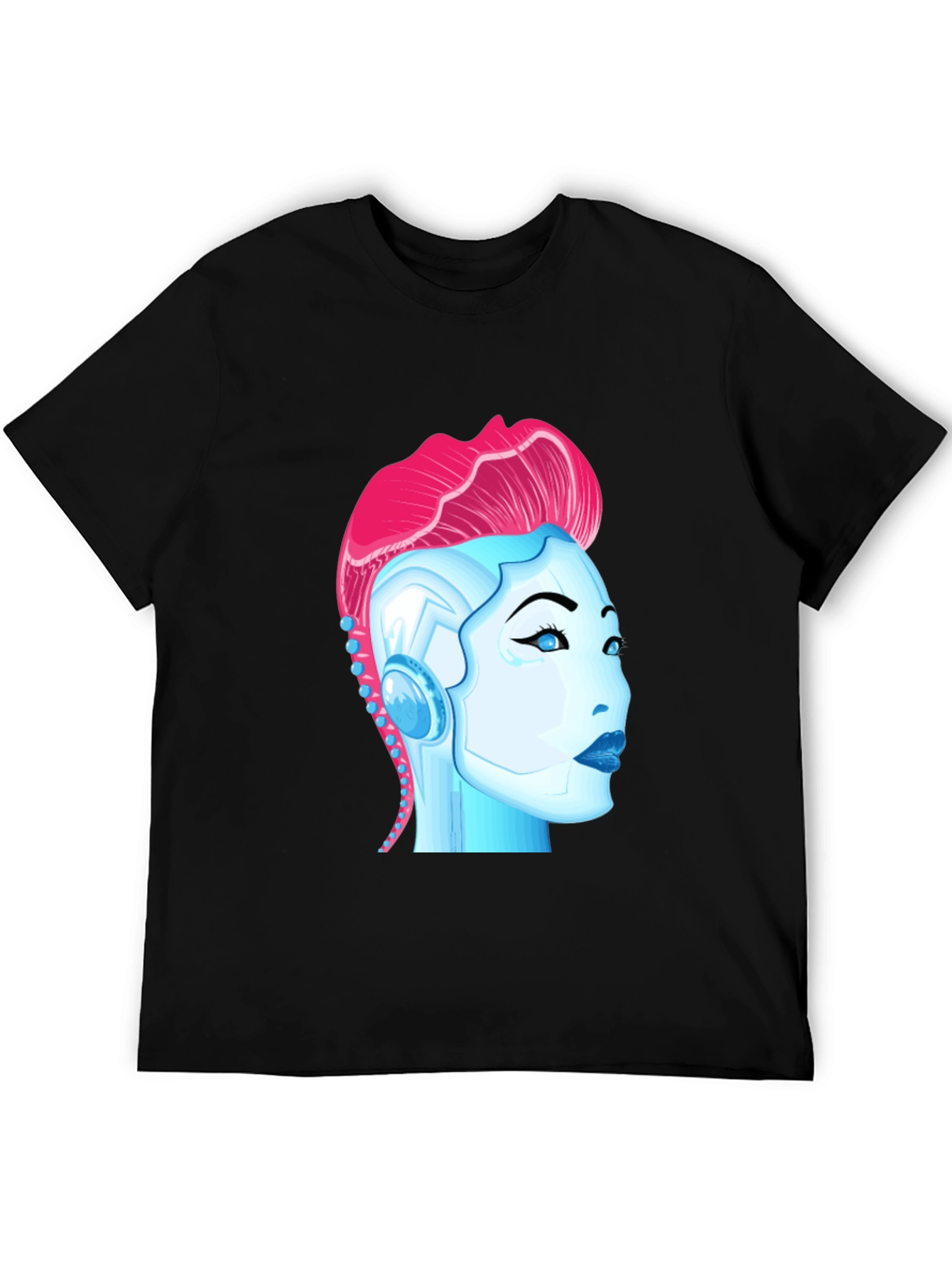 Cyberpunk Robot Girl Graphic T-Shirt