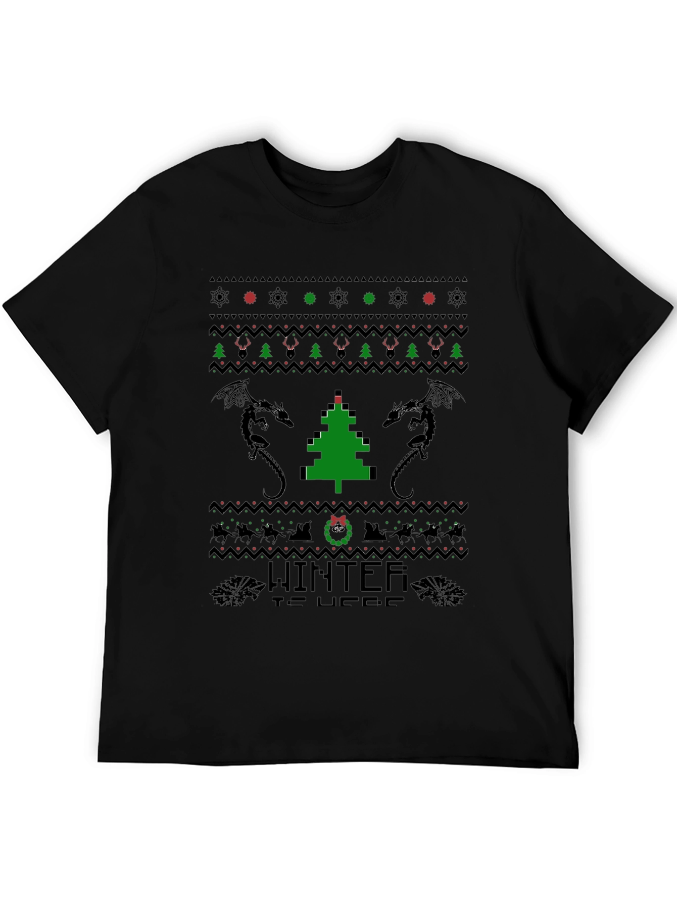 Ugly Christmas Sweater Style Game of Thrones T-Shirt