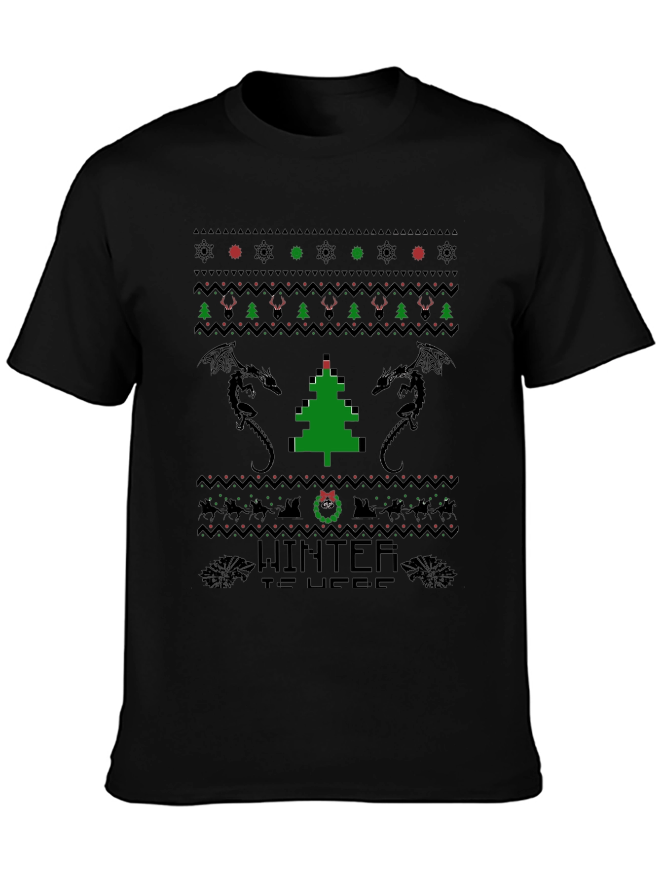 Ugly Christmas Sweater Style Game of Thrones T-Shirt