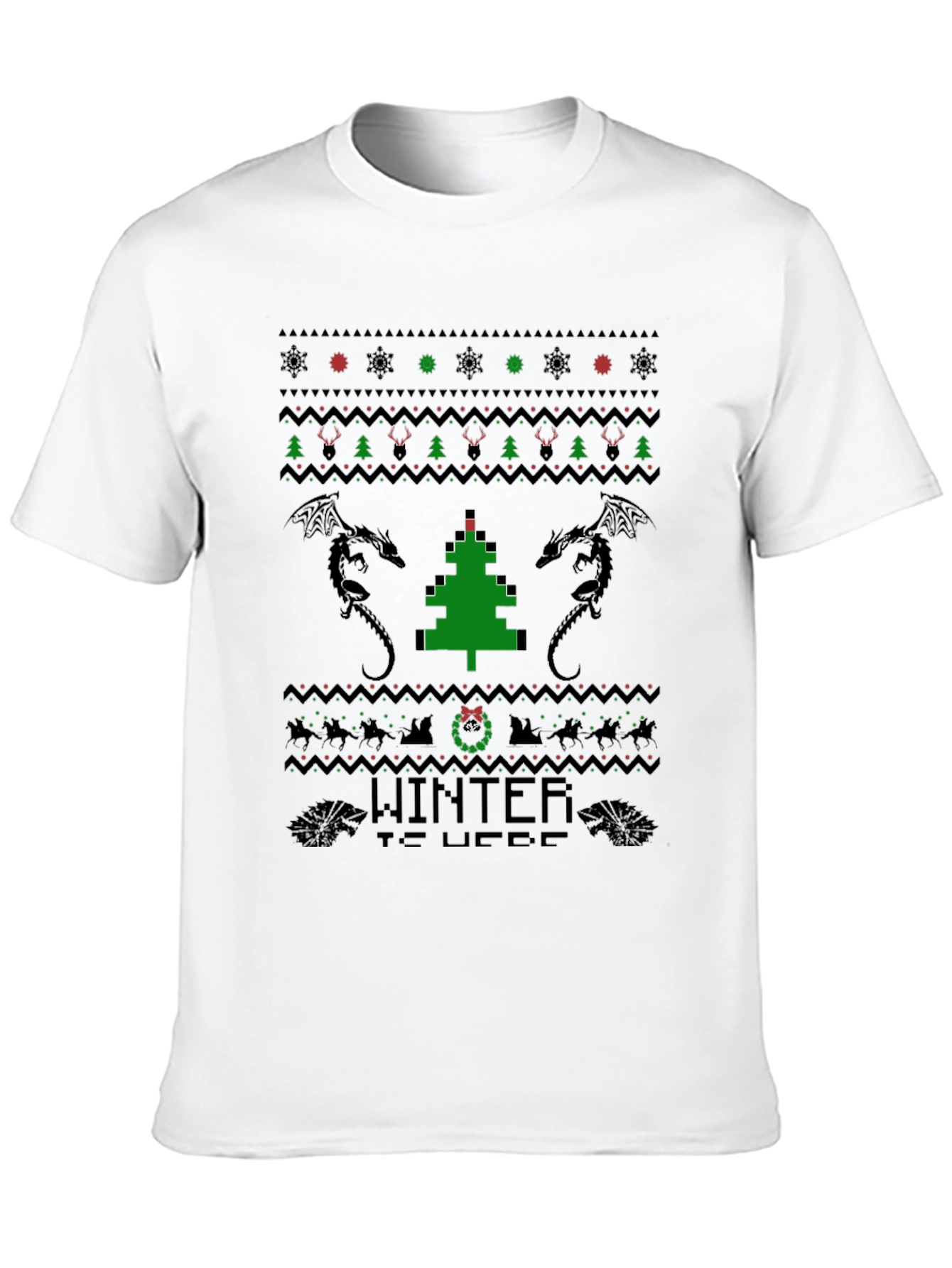 Ugly Christmas Sweater Style Game of Thrones T-Shirt