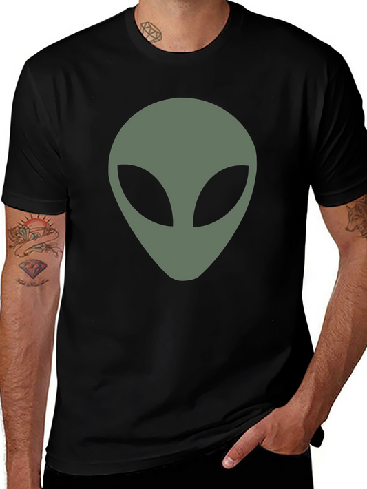 Alien Head Graphic Black T-Shirt