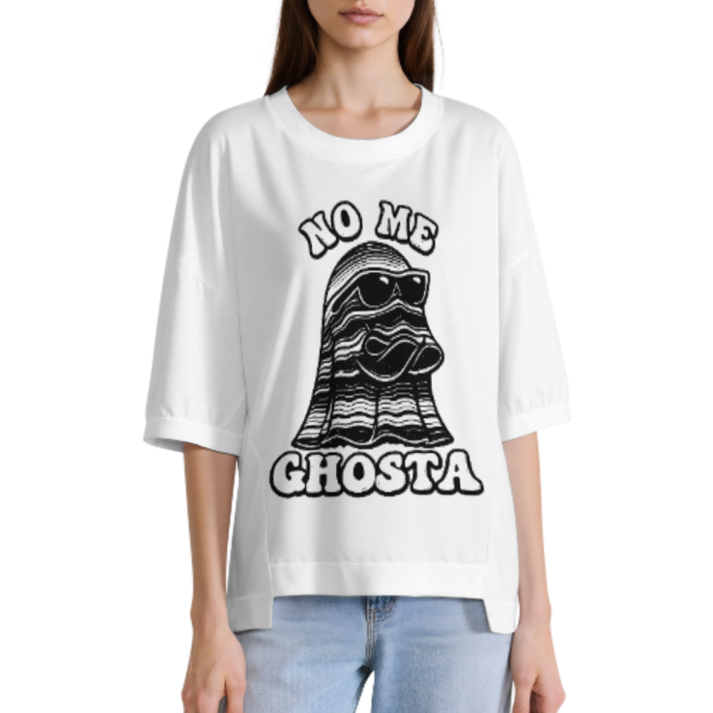 No Me Ghosta Retro Ghost Graphic Tee – Funny Hispanic Humor Halloween Shirt(z1141)
