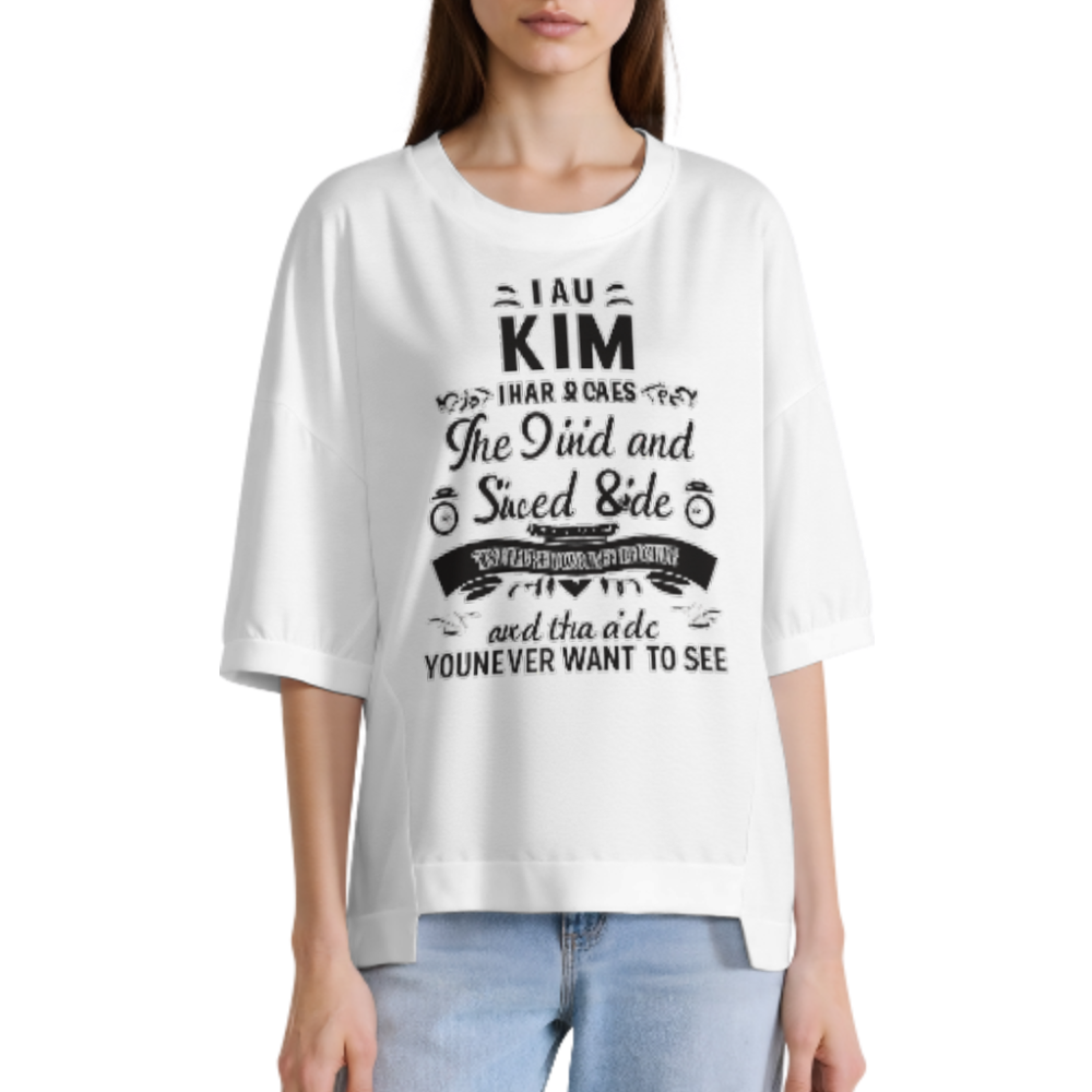 Kim Has 3 Sides Funny Personalized T-Shirt | Sweet, Crazy & Savage Quote Tee(z1160)