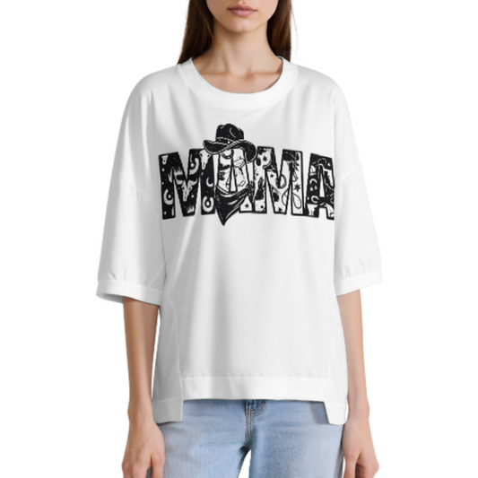 Western Mama Graphic Tee | Cowboy Mom Vintage Country Style T-Shirt(z1146)
