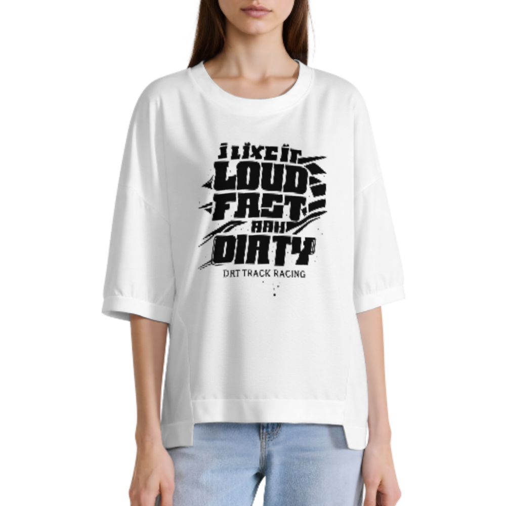 I Like It Loud, Fast, and Dirty T-Shirt – Dirt Track Racing Graphic Tee(z1155)