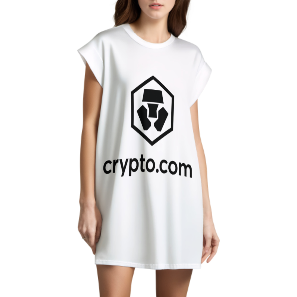 Crypto.com Logo Monochrome T-Shirt | Modern Cryptocurrency Graphic Tee(z1176)