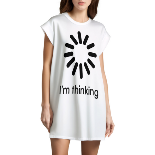 I'm Thinking Loading Spinner T-Shirt | Funny Overthinking Graphic Tee(z1173)
