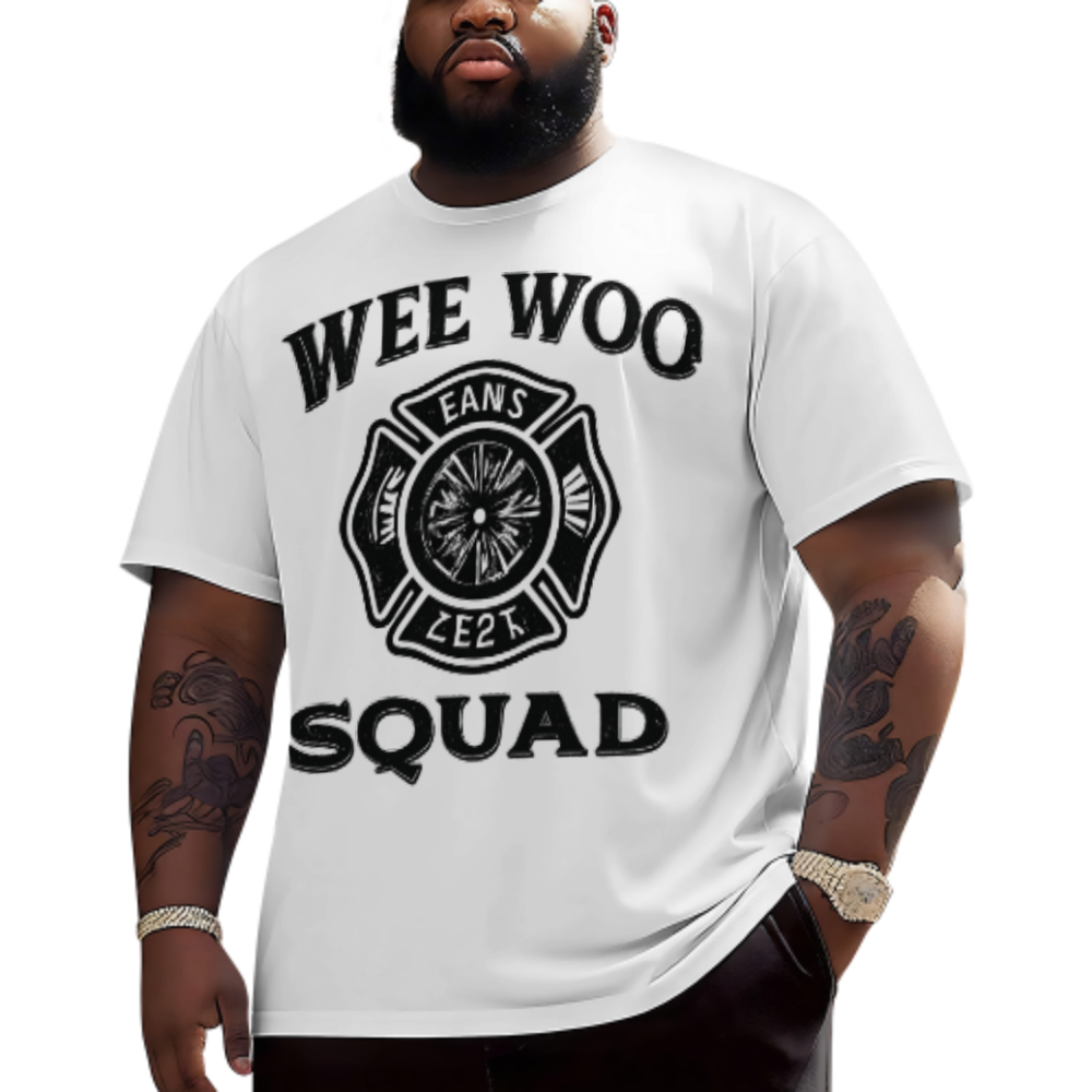 Wee Woo Squad Firefighter T-Shirt | Funny Fire Department Family Support Tee(z1184)