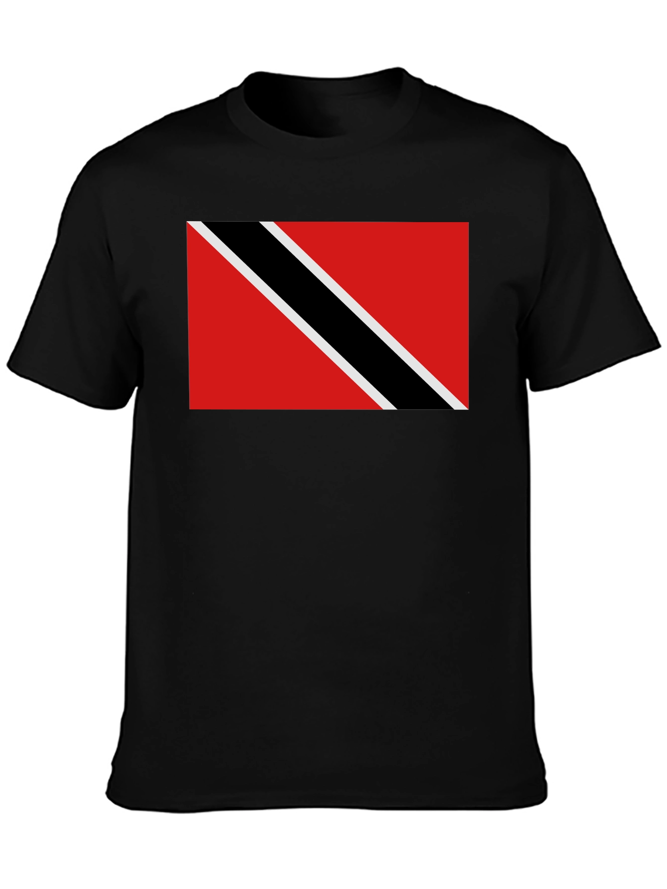Trinidad & Tobago Flag T-Shirt - Black Crew Neck
