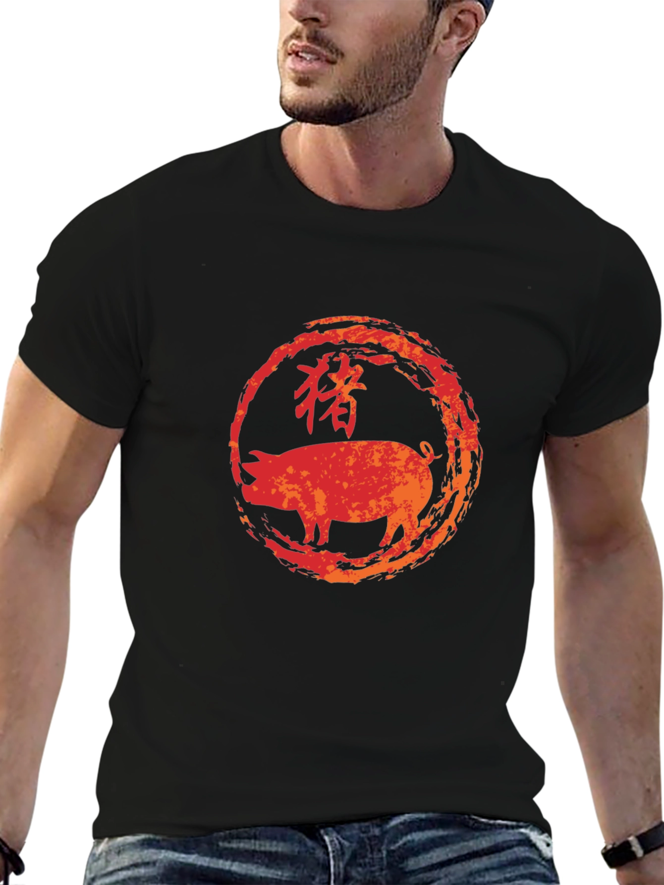 Year of the Pig Graphic Tee - Black