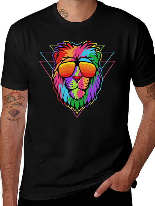 Cool Lion Graphic Black T-Shirt