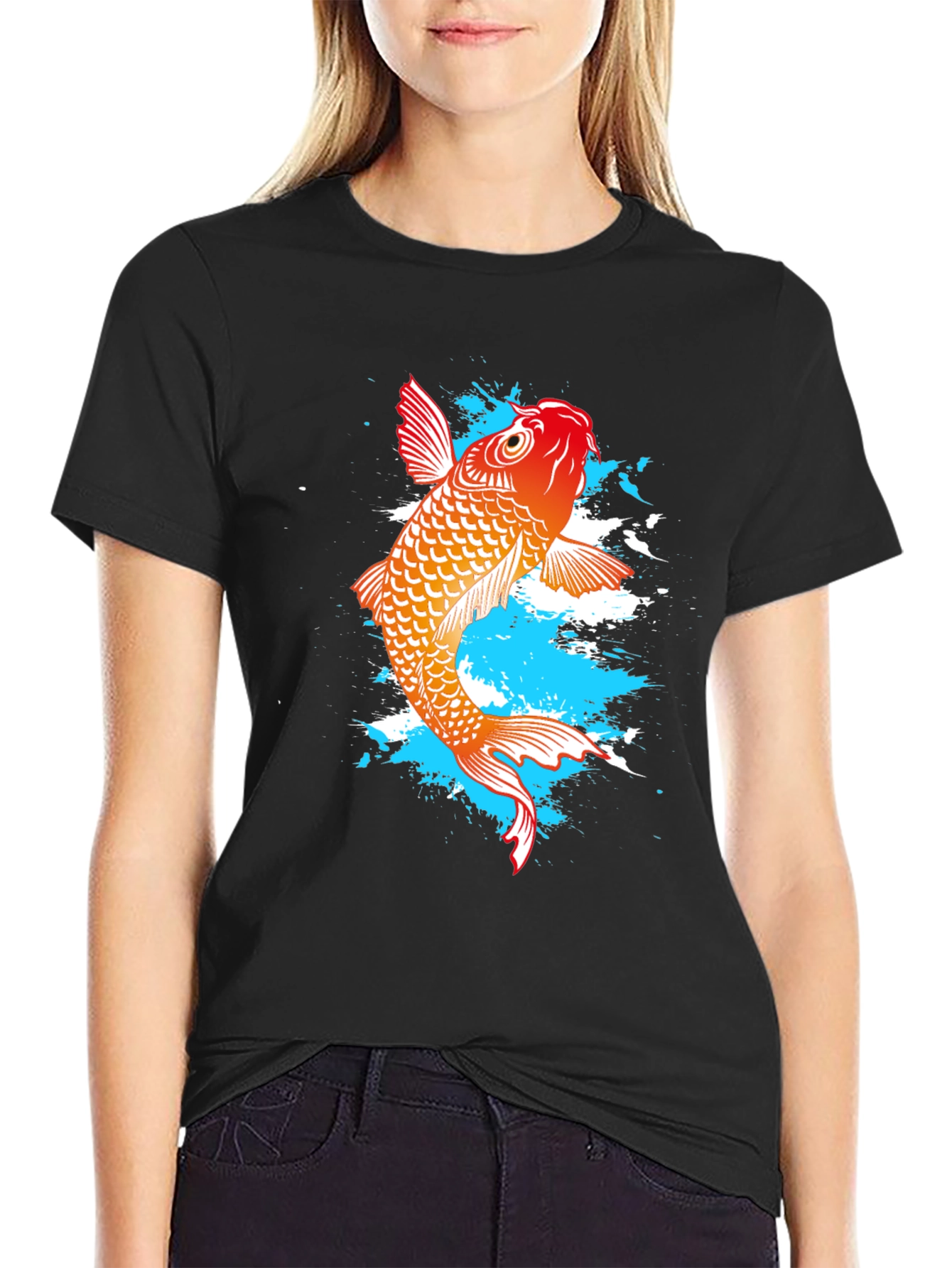 Koi Fish Graphic T-Shirt - Artistic Design