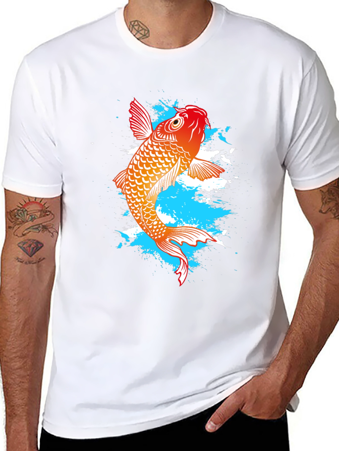 Koi Fish Graphic T-Shirt - Artistic Design