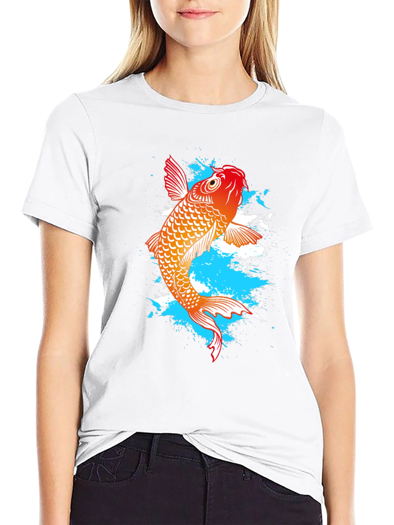 Koi Fish Graphic T-Shirt - Artistic Design