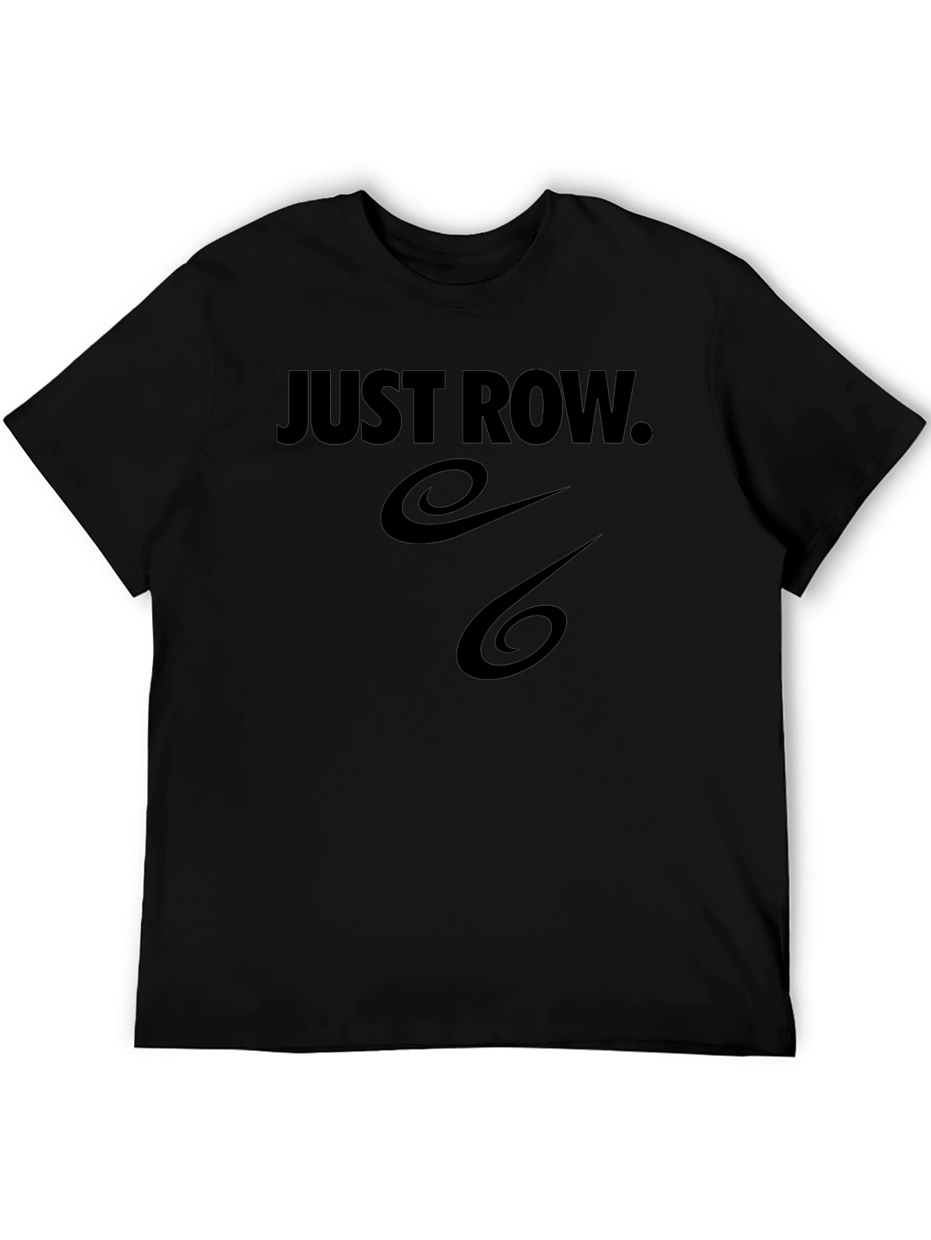 Just Row T-Shirt - Black Sporty Design