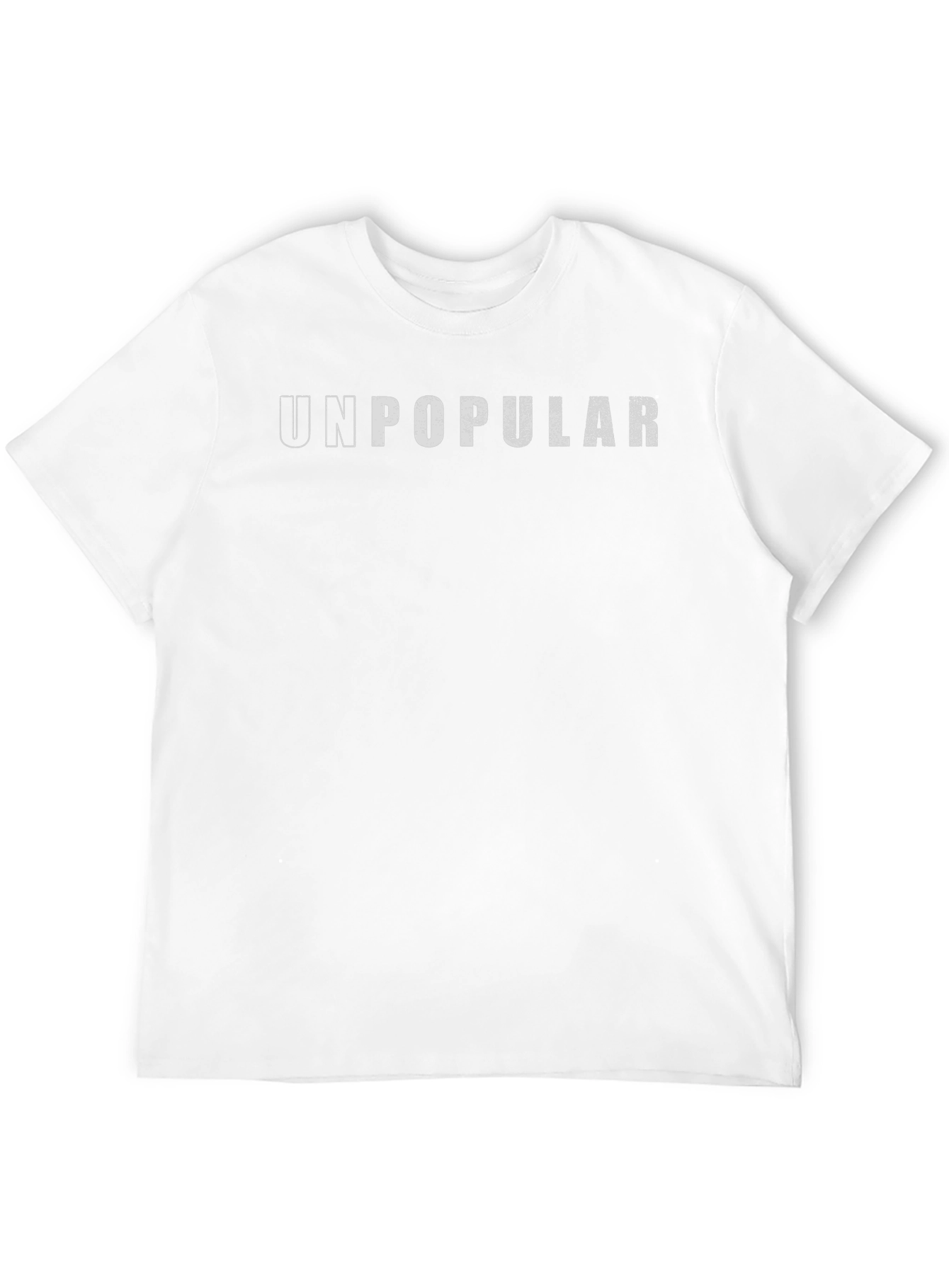 Unpopular Graphic Tee - Black Cotton Casual Wear