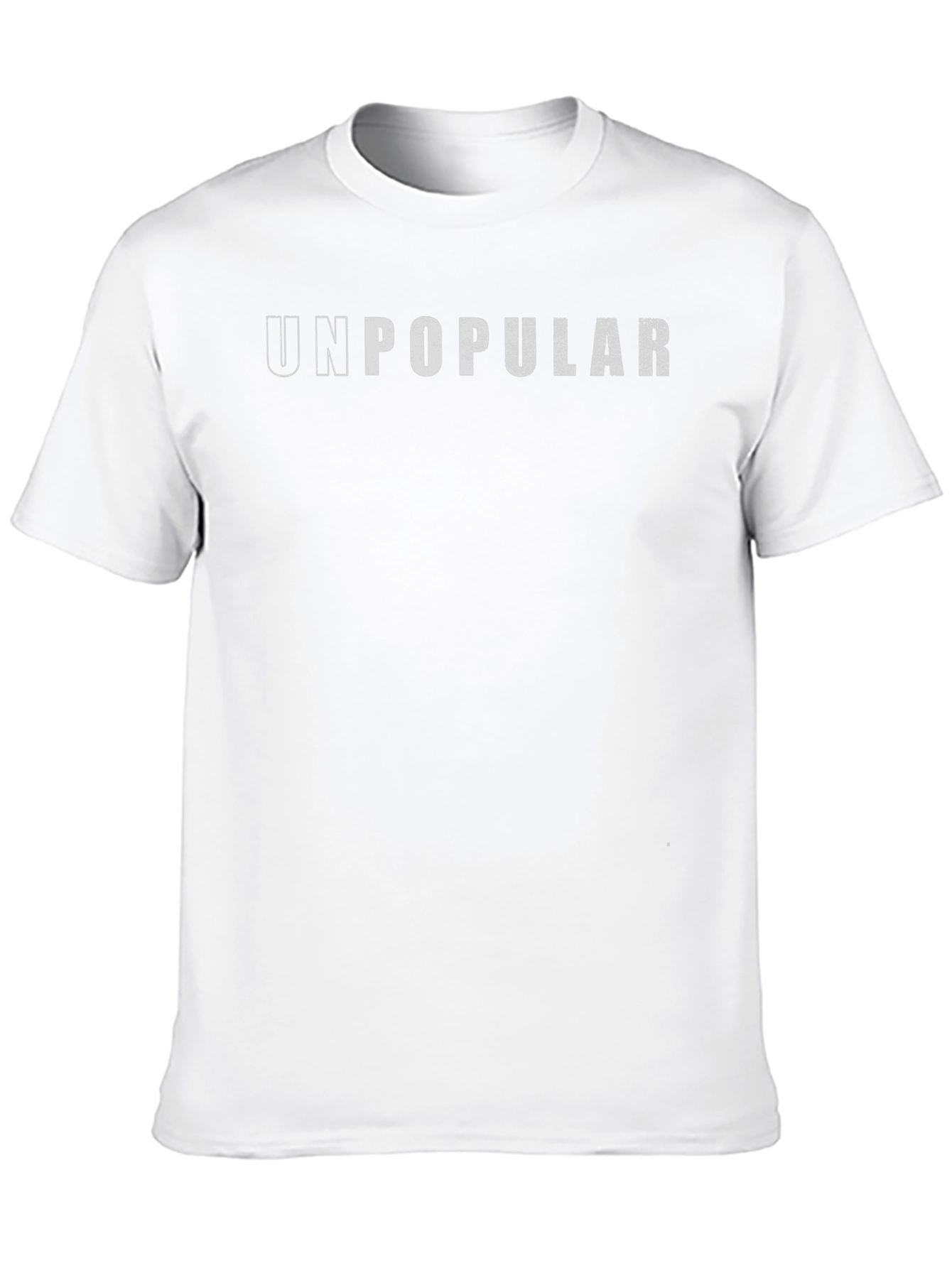 Unpopular Graphic Tee - Black Cotton Casual Wear