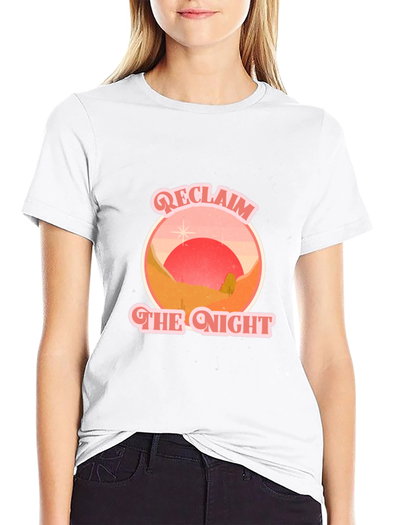 Reclaim the Night Graphic Tee - Retro Desert T-Shirt