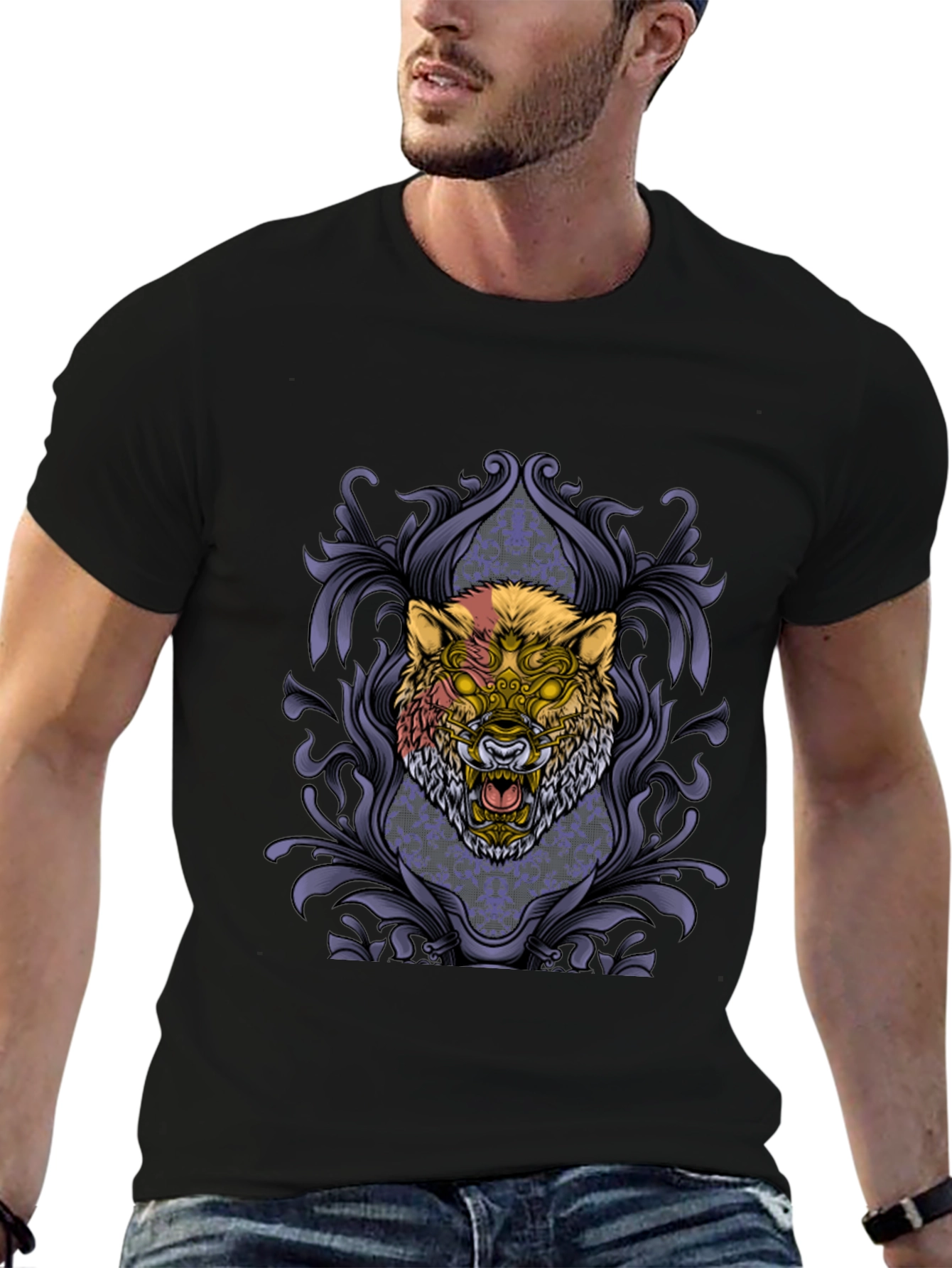 Wolf Graphic Print T-Shirt