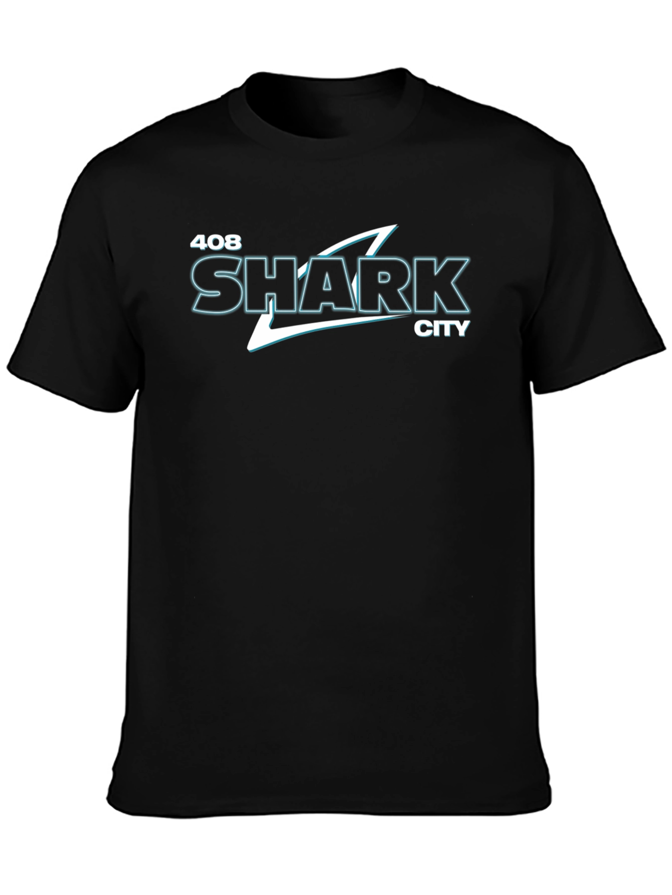 408 Shark City Black Graphic Tee