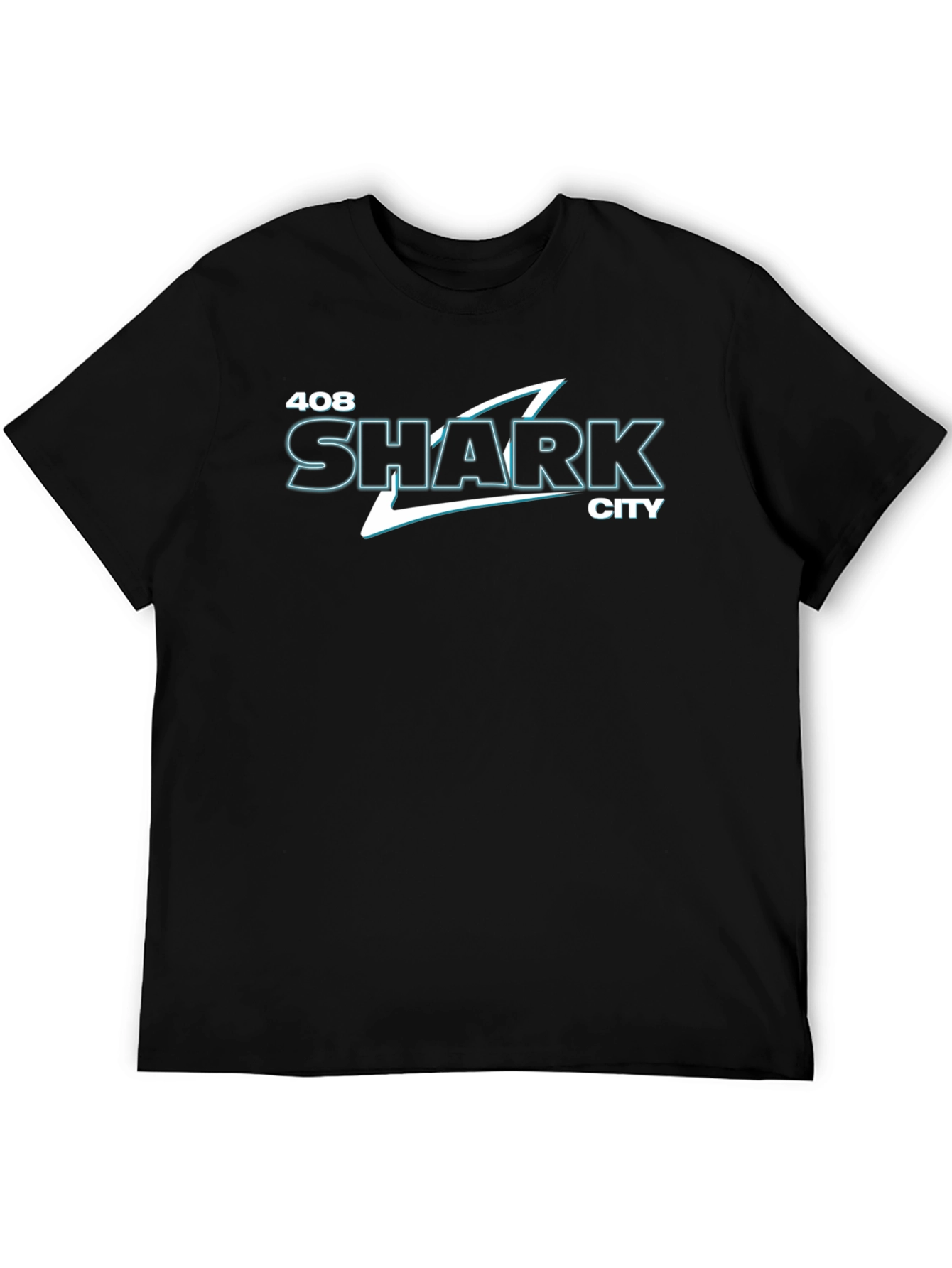 408 Shark City Black Graphic Tee