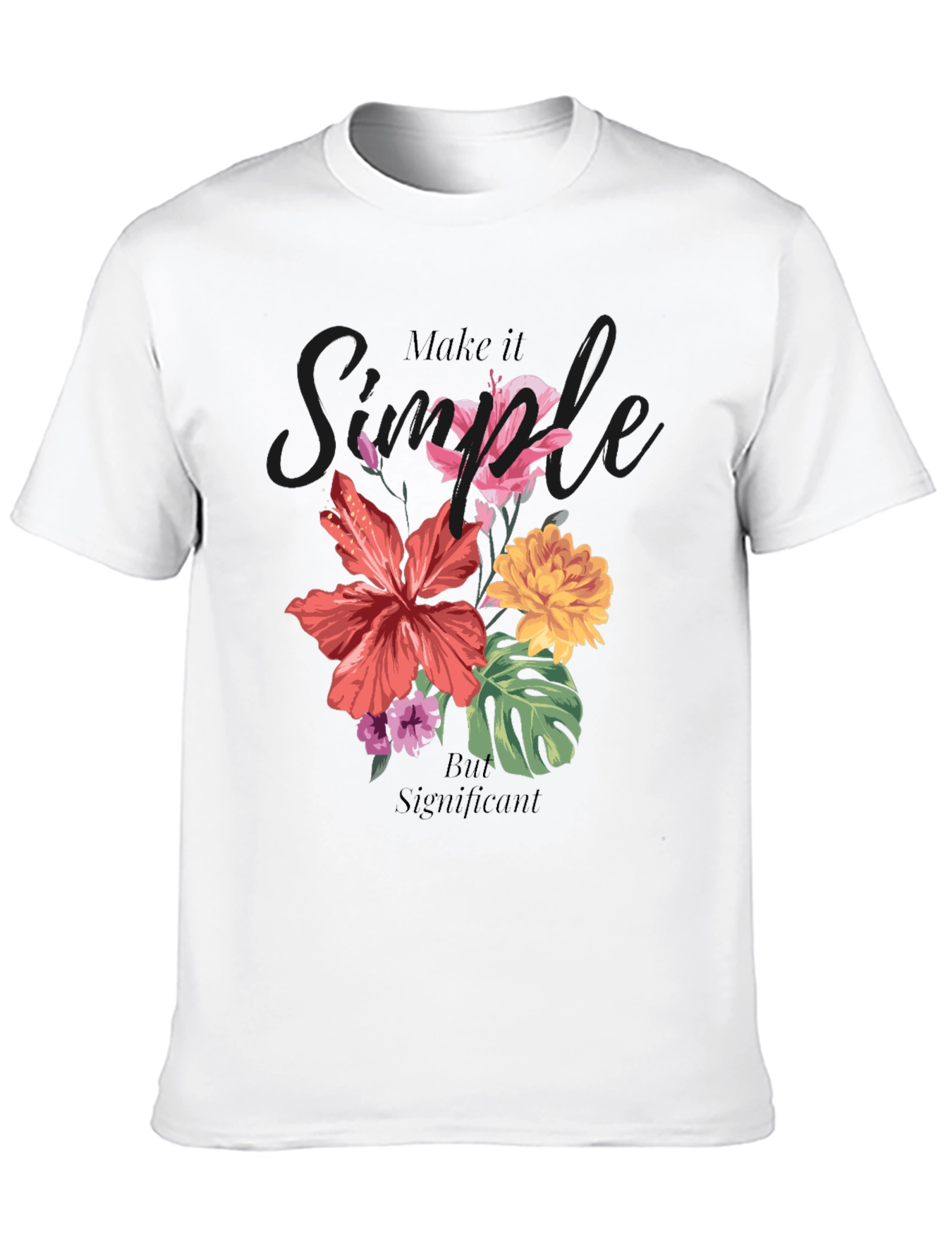 Floral Graphic T-Shirt: Simple But Significant Design