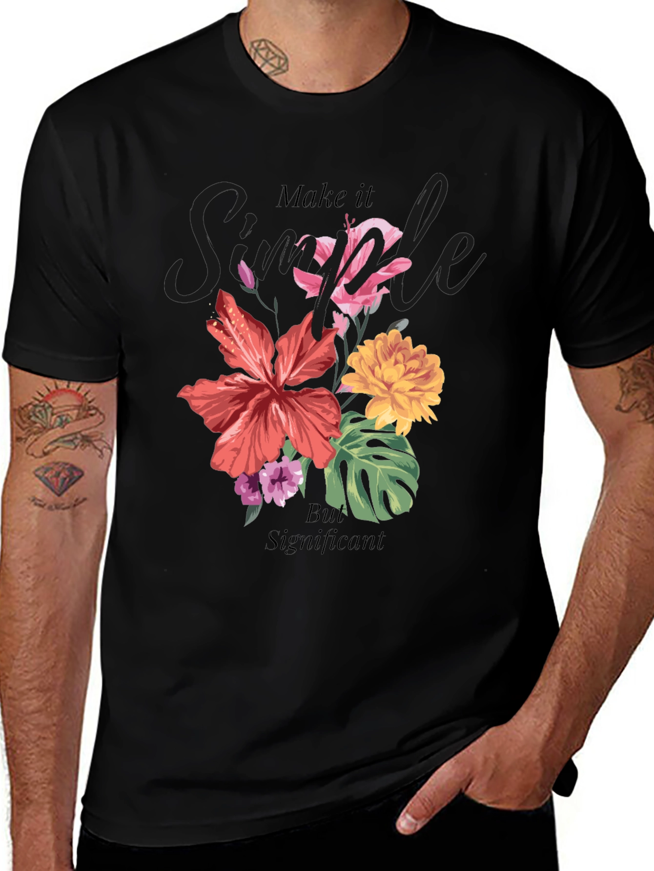 Floral Graphic T-Shirt: Simple But Significant Design