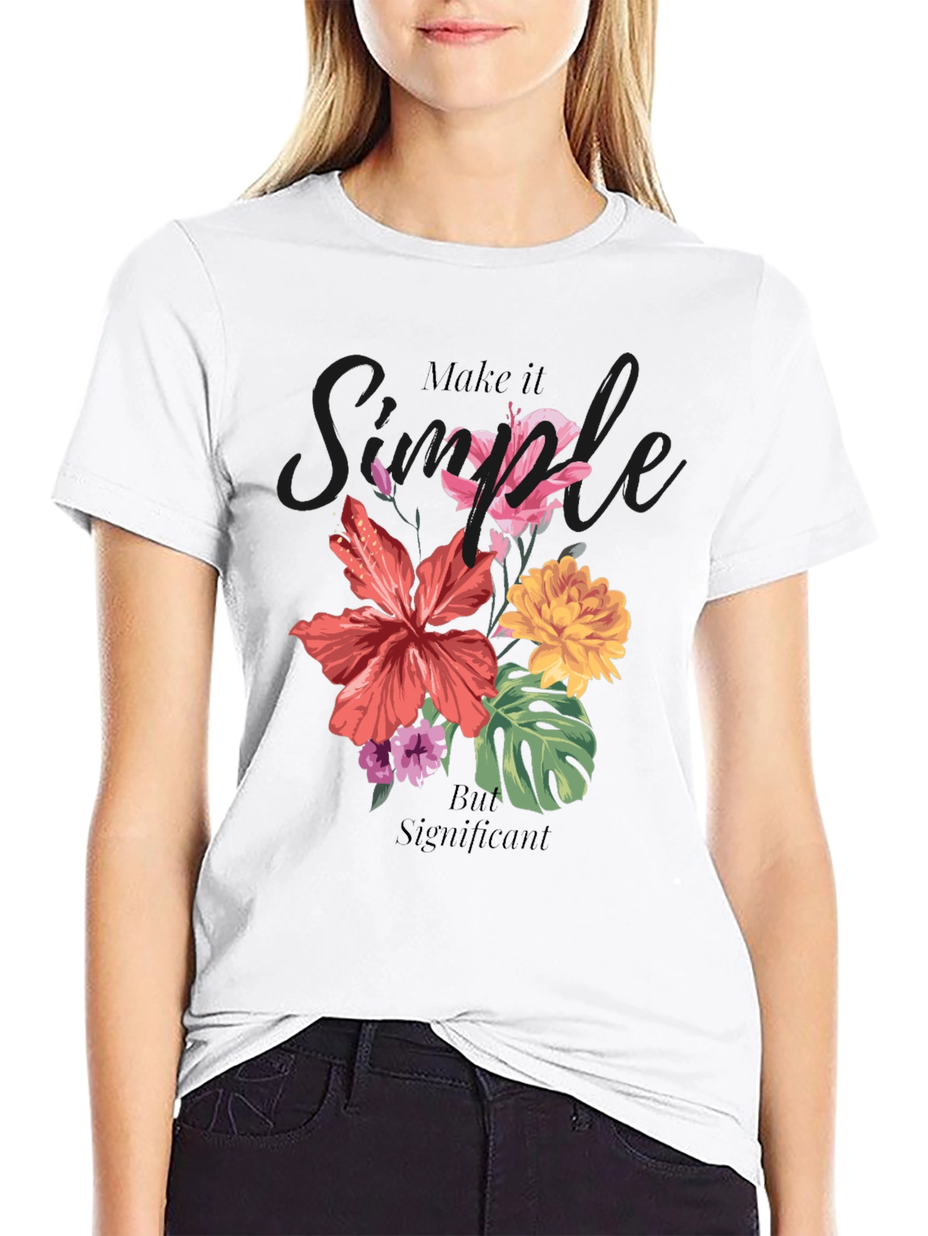 Floral Graphic T-Shirt: Simple But Significant Design